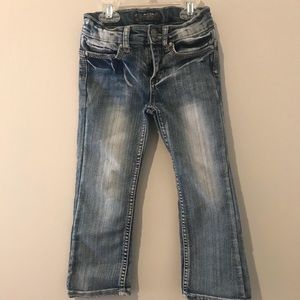 Girls Silver Boot Cut Jeans, size 4T